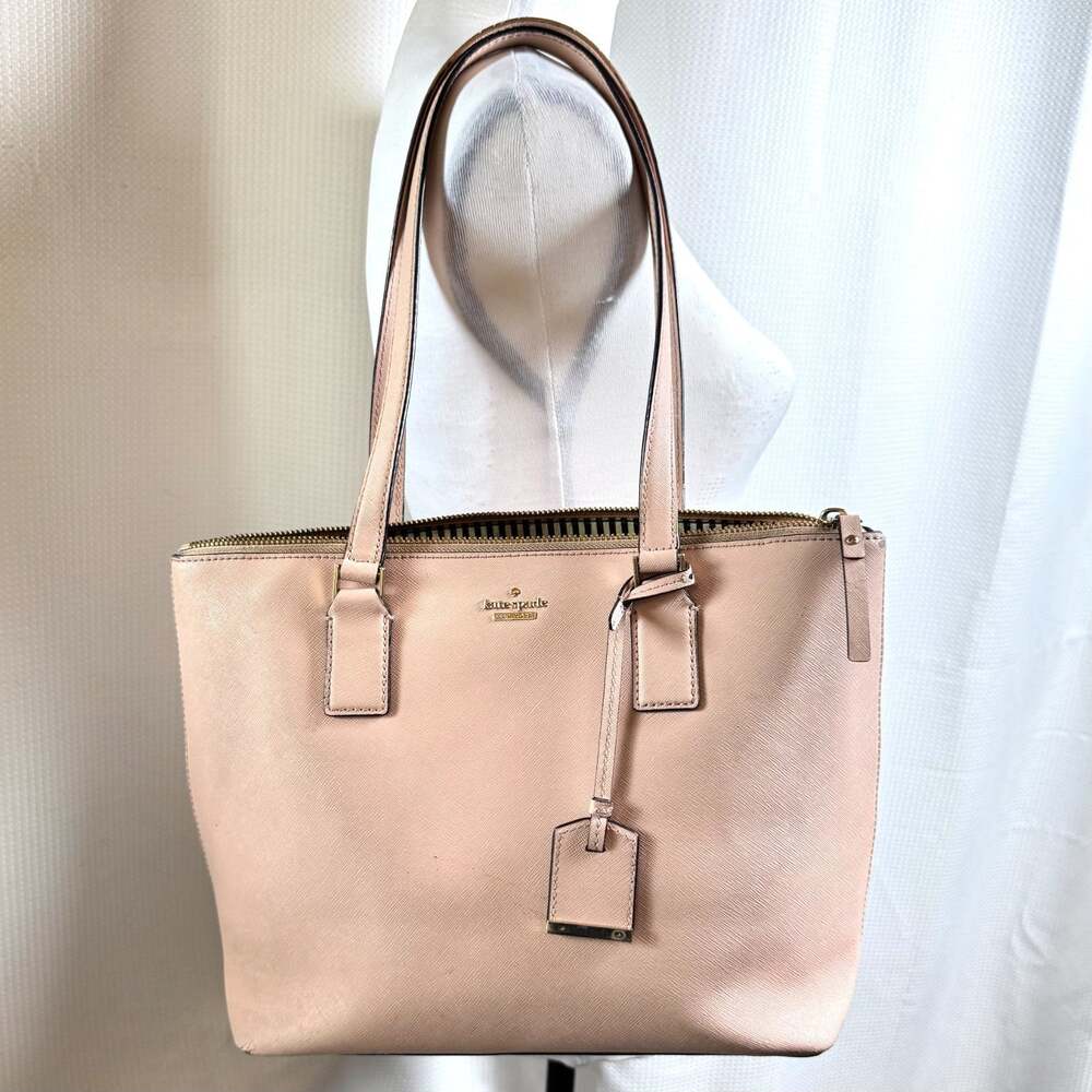 Kate Spade Blush Pink Cameron Street Jensen Small Leather Tote Purse SEE
